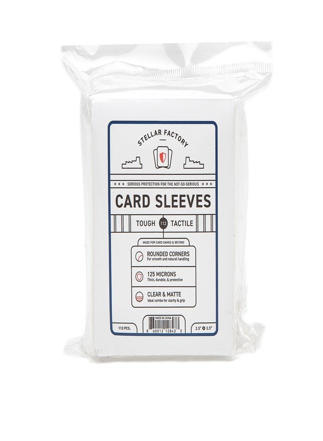 Stellar Factory - Premium Card Sleeves, Rounded, 2.5" x 3.5" (112 Count) (Matte/Clear) - Image 1